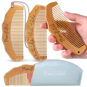 Mama Natural Tide Birth Comb For Labor Pain - (1 Piece) Wooden Comb For Women - Labor Comb For Labor And Delivery Essentials - Wood Comb For Pregnancy, Labor Pain Relief & Labor Gifts For Women