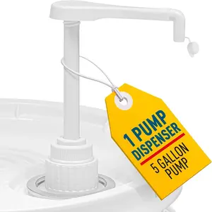Heavy-Duty 5-Gallon Bucket Pump Dispenser  Compatible with Oil, Laundry Soap, Detergent, Fabric Softener, Degreasers, and More. Includes a Leak-Proof Cap, Making it Ideal for Commercial Household