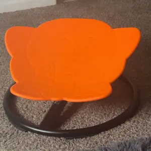 VEVOR Elephant Kids Swivel Chair, 220 LBS Capacity, 360° Spinning Chair, Autistic Kids Sensory Toy Chair with Non-Slip Metal Base, Toddler Sit and Spin Chair for Coordination Balance Focus Orange