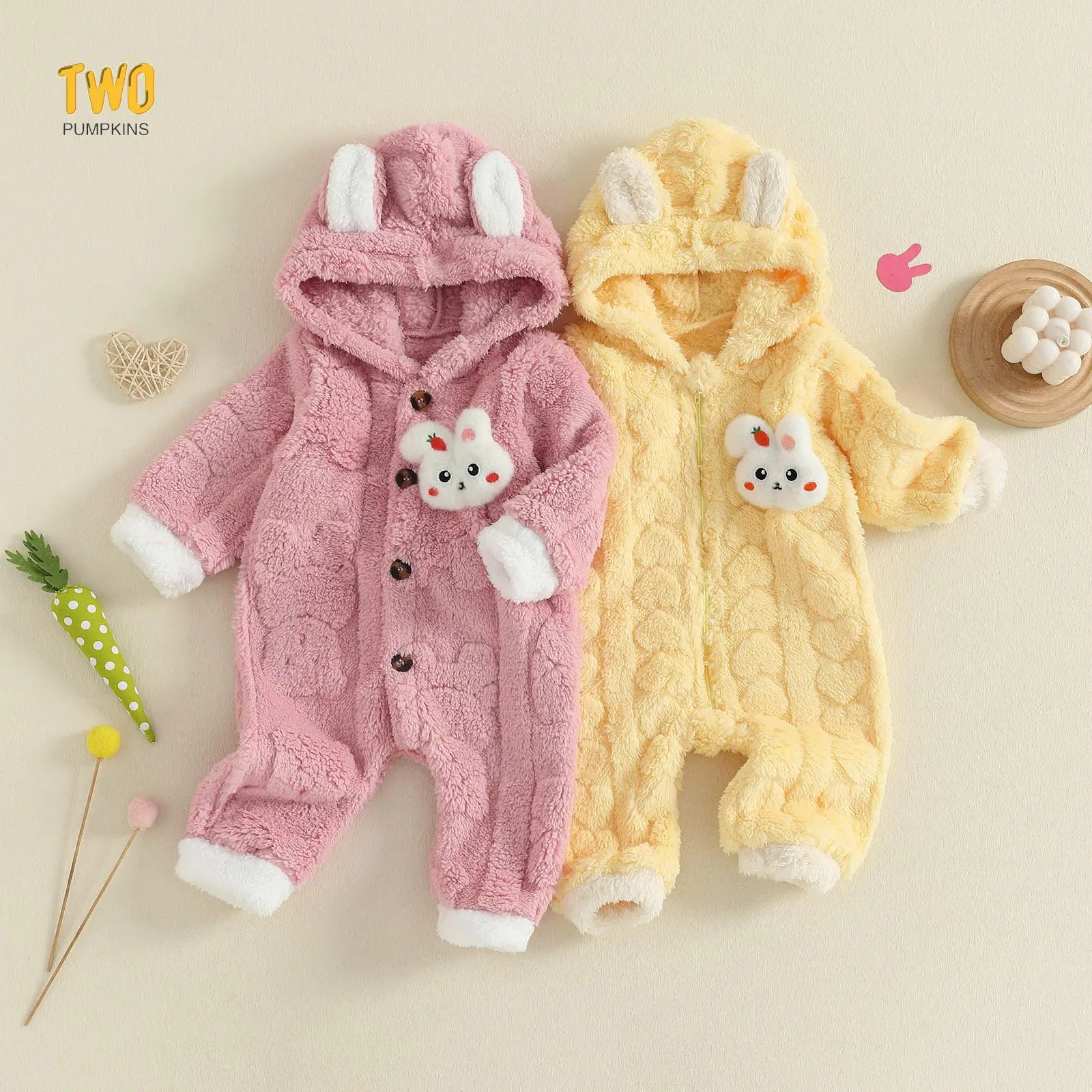 Baby Winter Warm Snowsuit Newborn Plush Hood Romper Bunny Long Sleeve Jumpsuit Infant Clothes Baby Winter Warm Snowsuit Newborn Plush Hood Romper Bunny Long Sleeve Jumpsuit Infant Clothes