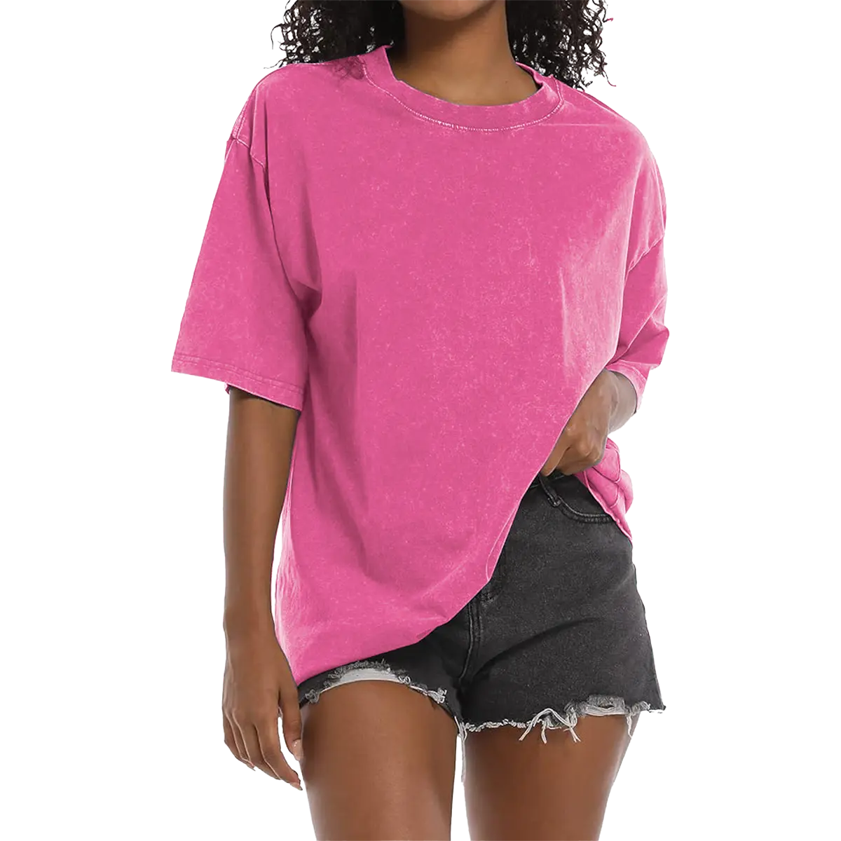 [NEW SIZE!]Holafish Women's Acid Washed Heavy Cotton Vintage Unisex Short Sleeve Loose Fit Casual Streetwear Crewneck T-Shirt Soft Fabric for Everyday Wear Round Neck Long Sleeve Top Crop Ruched Solid Sleeve Crop Top graphic tees WomenswearBack To School,