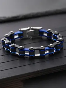 Men's Punk Motorcycle Chain Bracelet, Unique Design, Trendy Fashion Accessory, Perfect for Bikers, Punk Style Bracelet, All Seasons Wear