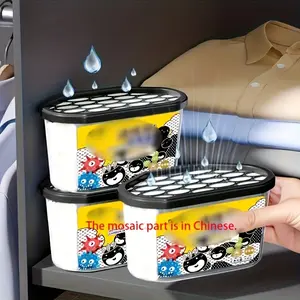 Activated Carbon Dehumidifier Box, 90-Day Moisture Absorber, 8.11oz Odor Eliminator, Dehumidifier for Home, Ideal for Bedroom, Bathroom, Office, Multi-Scene Use