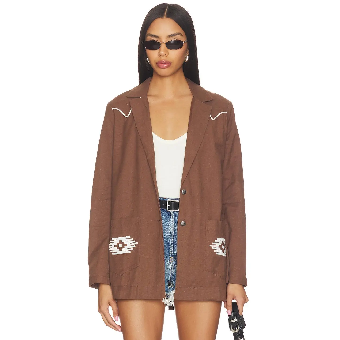 Sendero Provisions Co. The Eleanor Relaxed Western Blazer in Oakroom
