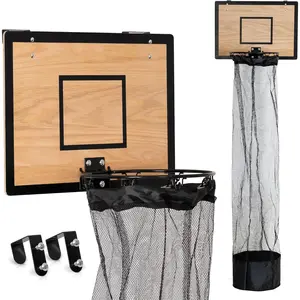 Wooden Basketball Hamper - Basketball Hoop Laundry Basket Over the Door - Basketball Room Decor