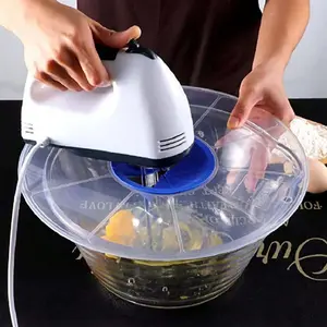 1pc Silicone Baking Splash Guard, Fits Mixing Bowls, Kitchen Tool Anti-Splash For Eggs, Batters And Sauces, Ideal For Christmas, Halloween, Thanksgiving And Valentine's Day Cooking Prep, Fits Manual And Electric Mixers, Splash Cover