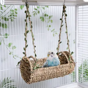 Parrot Toy Four-Season Bird Nest Hammock, Insulated Suspended Bird Nest Resting with Pad, Suitable for Tiger Skin Pheasant, Waterweed Nest