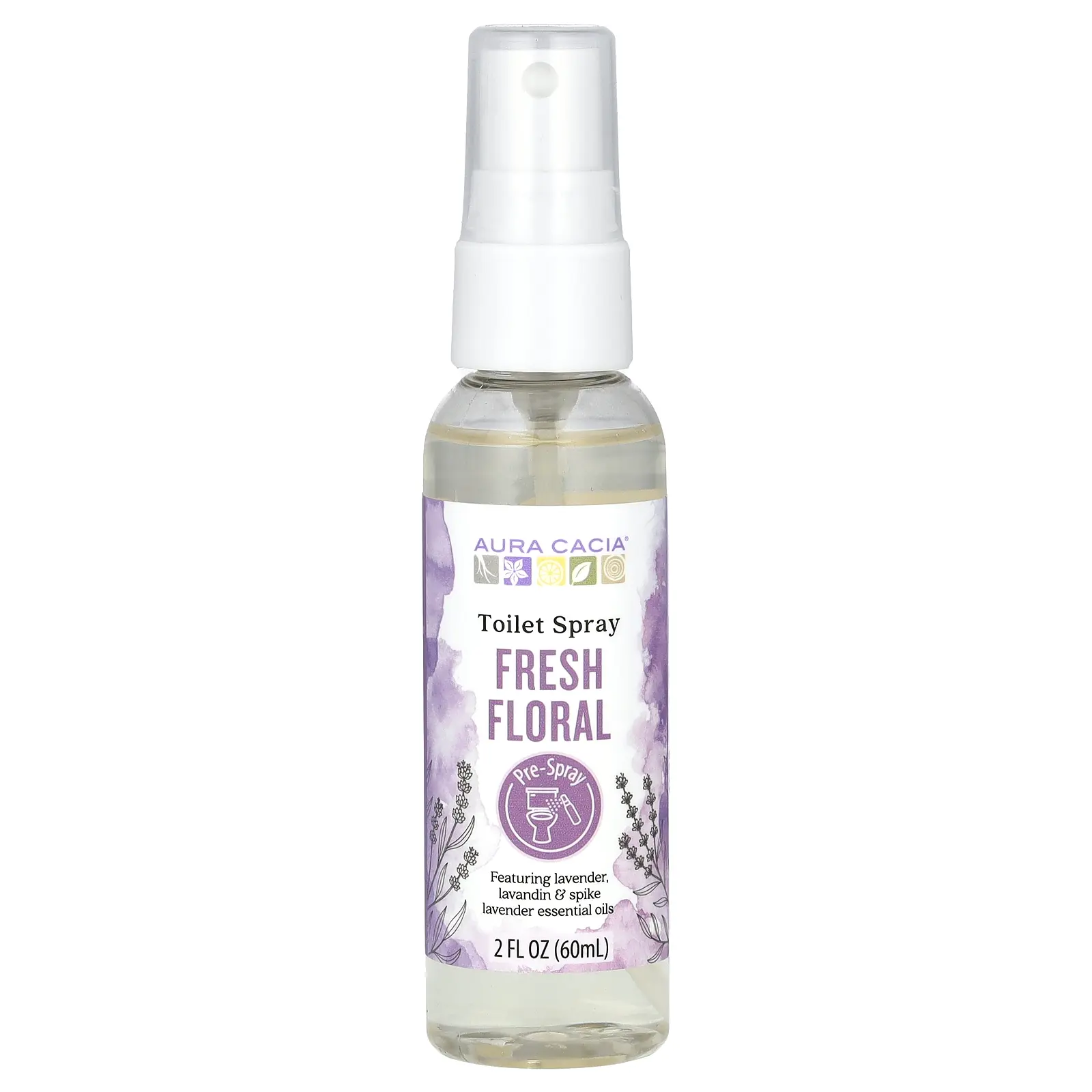 Aura Cacia Toilet Spray, Fresh Floral, 2 fl oz (60 ml)