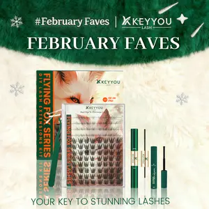 KEYYOU Flying Fox Lash Clusters Kit Volume DIY Lash Extension Kit  Siren Eyes Cat Eye Lash Extension Kit Waterproof Long-Lasting Cluster Lashes TikTok Shop FebruaryFaves