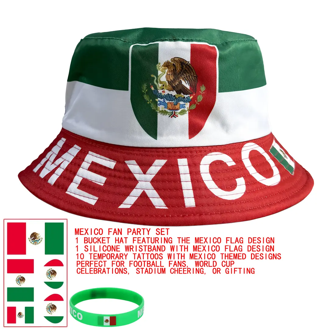 Mexico Fan Bucket Hat Set