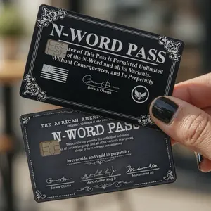 N-Word Pass Debit Card Skin Sticker 2 Pack Funny Vinyl Card Cover