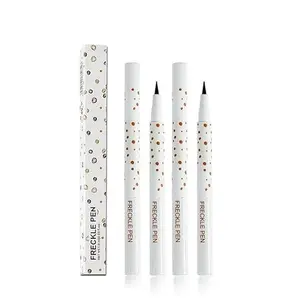 2 Colors Freckle Pen Waterproof Long-lasting Quick Dry Small Spot Natural Lifelike Freckle Makeup Pen (Light Brown) Brush Daily