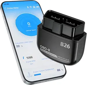 B26 Bluetooth OBD2 Scanner for iOS & Android - Subscription-Free Engine Code Reader, 2026 Upgraded Engine Diagnostic Tool, Reset Check Engine Light for Temporary & Pending Faults