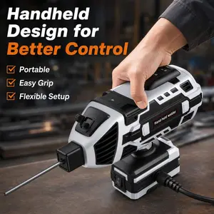 110V Portable Welder, Portable Electric Welding Machine,110V Portable Welder Handheld with IGBT Inverter 5 Variable Current Adjustment, ARC Welder Gun, Fits for 3/32" Wire Rods fathersdaygift