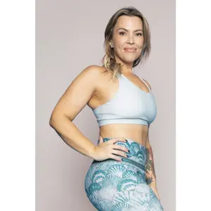 Crossed Back Sport Bra | Mint