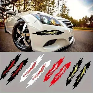 1 pair of car sticker set - 'CAR' letters+mechanical technology pattern (multi-color optional) suitable for motorcycles, helmets, and car stickers, Car Decals, Universal Car Sticker