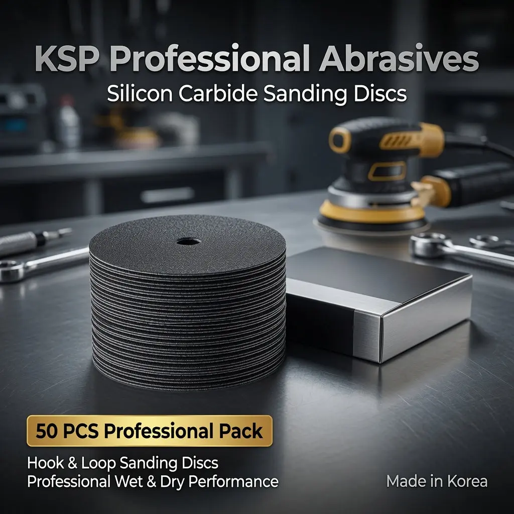 🔥 KSP Professional Hook & Loop Sanding Discs 🇰🇷 Made in Korea | Premium Silicon Carbide Abrasive