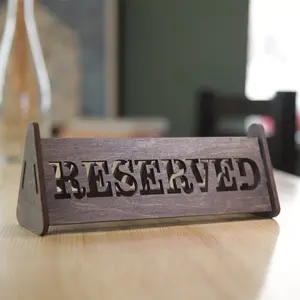 Reserved Table Wooden Signage, Wooden Table Display Stand, Ideal for Restaurants, Cafes, Weddings, Reserved Seating Area