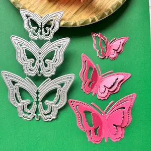 Butterfly Embossing Cutting Template, DIY Scrapbook Paper Craft, 3D Sticker Type, Perfect for Creative Projects