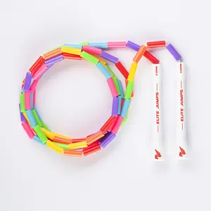 Beaded Kids Exercise Jump Rope - Segmented Skipping Rope for Kids - Durable Shatterproof Outdoor Beads - Light Weight and Tangle Free Exercise Training - Easily Adjustable Kids Jump Rope for Fitness