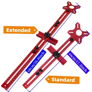 Multifunctional 4-In-1 Aluminum Router Table Clamp Set, Adjustable Slot Bracket Base Guide Precision Circular Cutting Milling Tool for DIY Woodworking Tasks