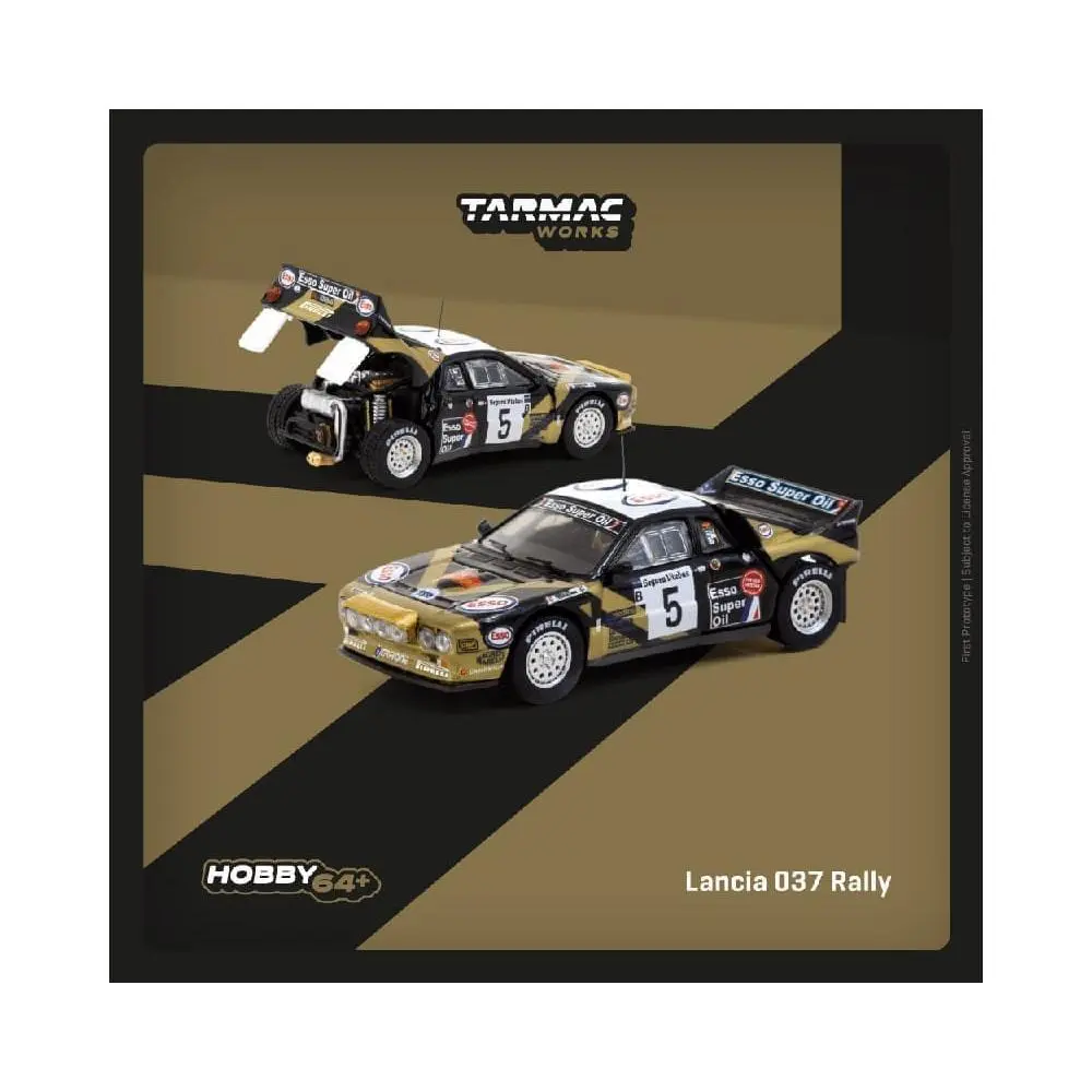 Tarmac Works 1:64 Lancia 037 Rally #5 Rally Catalunya 1985 – Black – Hobby64