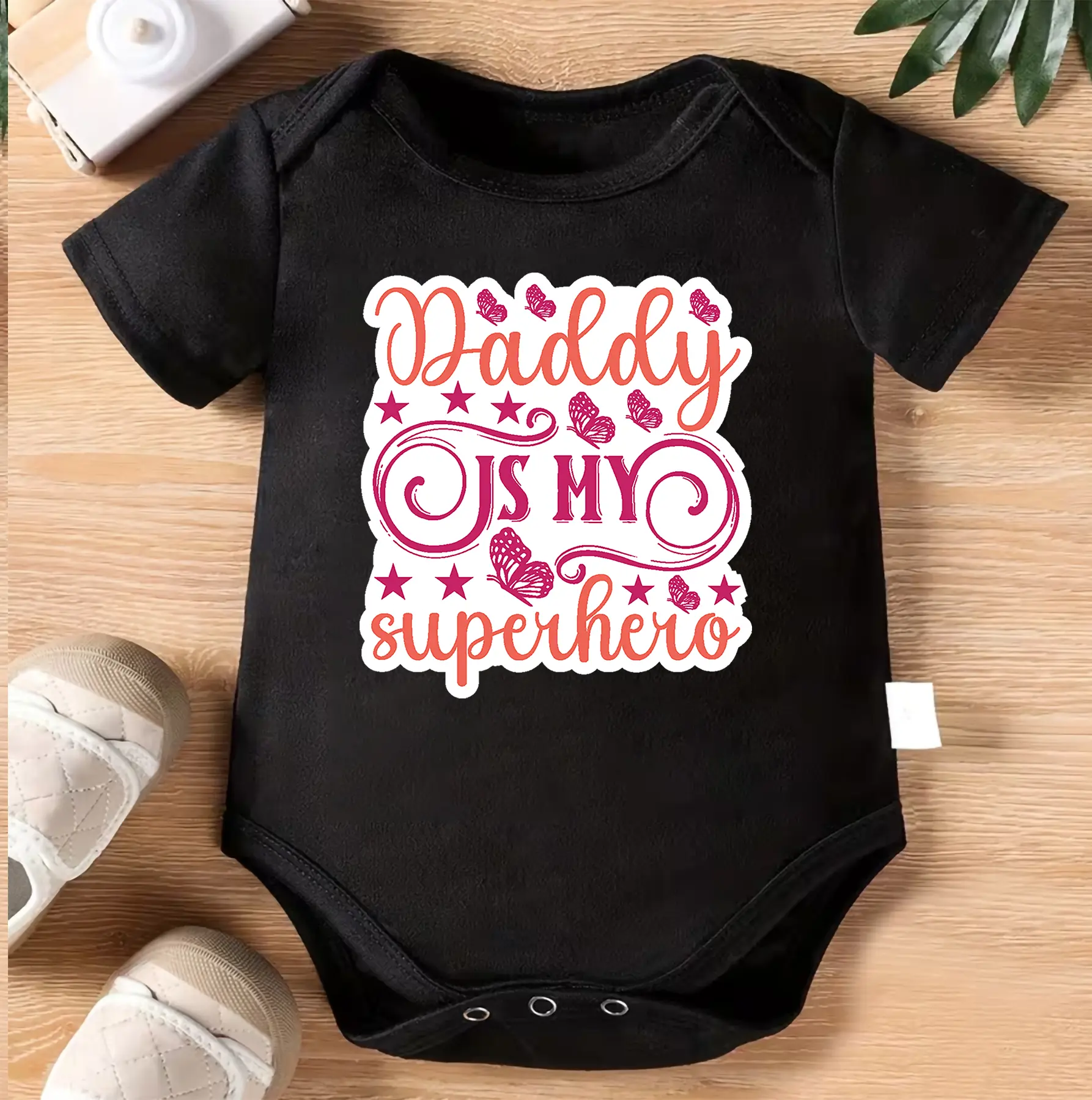 Daddy Is My Superhero Baby Bodysuit, Cute Infant Onesie for Daddy, Baby Girl Outfit, Newborn Gift for Dad, Baby Shower Gift, Father’s Day Baby Clothes, Toddler Romper