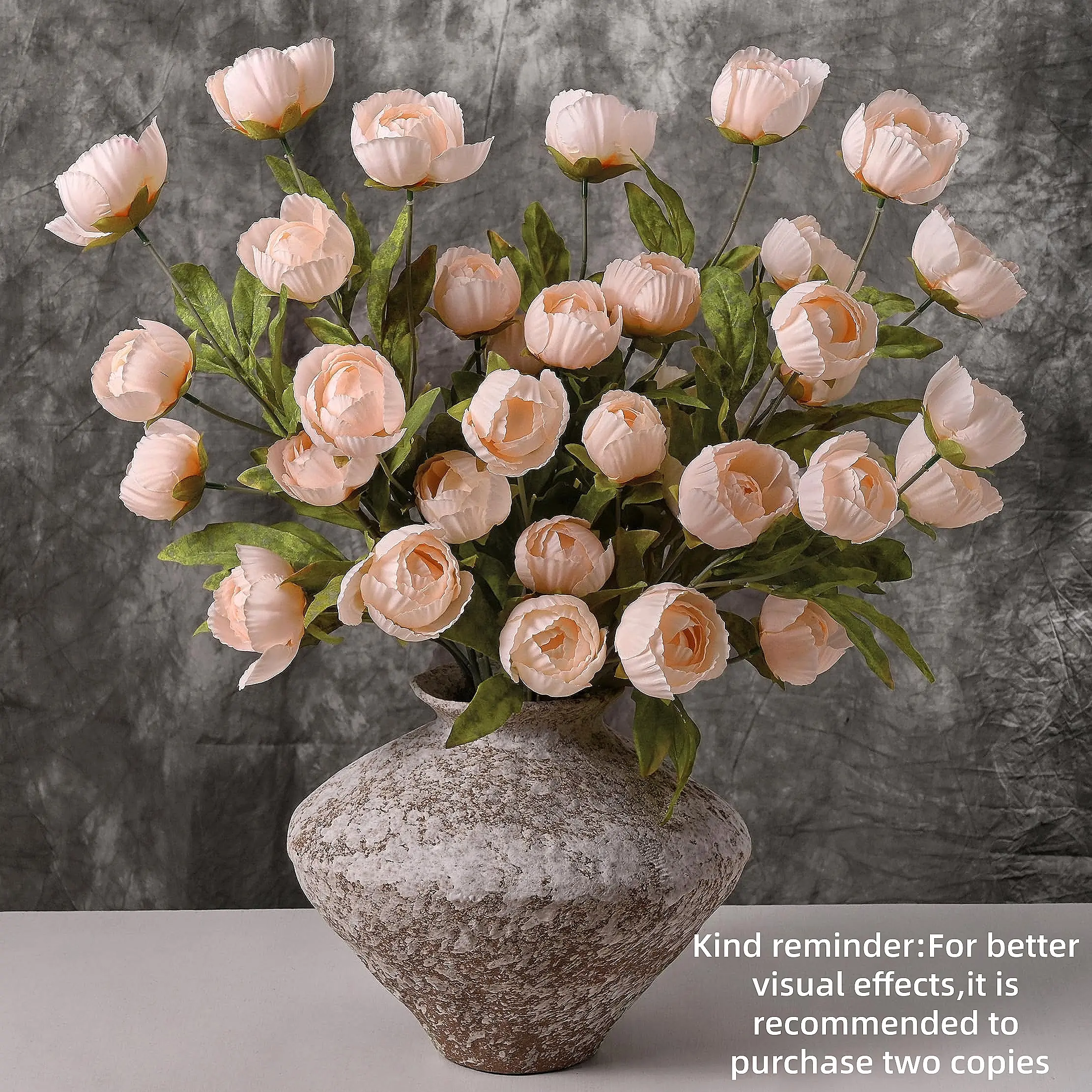 6-Piece Imitation Silk Peony Bouquet Set with Stems, Peonies Flowers Home Decoration Centerpiece, Vase Fillers for Wedding, Juneteenth, Music Festival