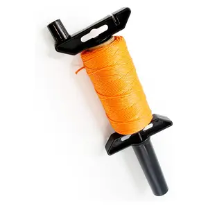 Mason Line String Reel 260FT, 390FT, 780FT, 1500FT, 2300FT, Durable Construction Twine for Laying Bricks, Blocks, Fences in Gardening, DIY & Landscaping Projects (Orange, 262 Ft)