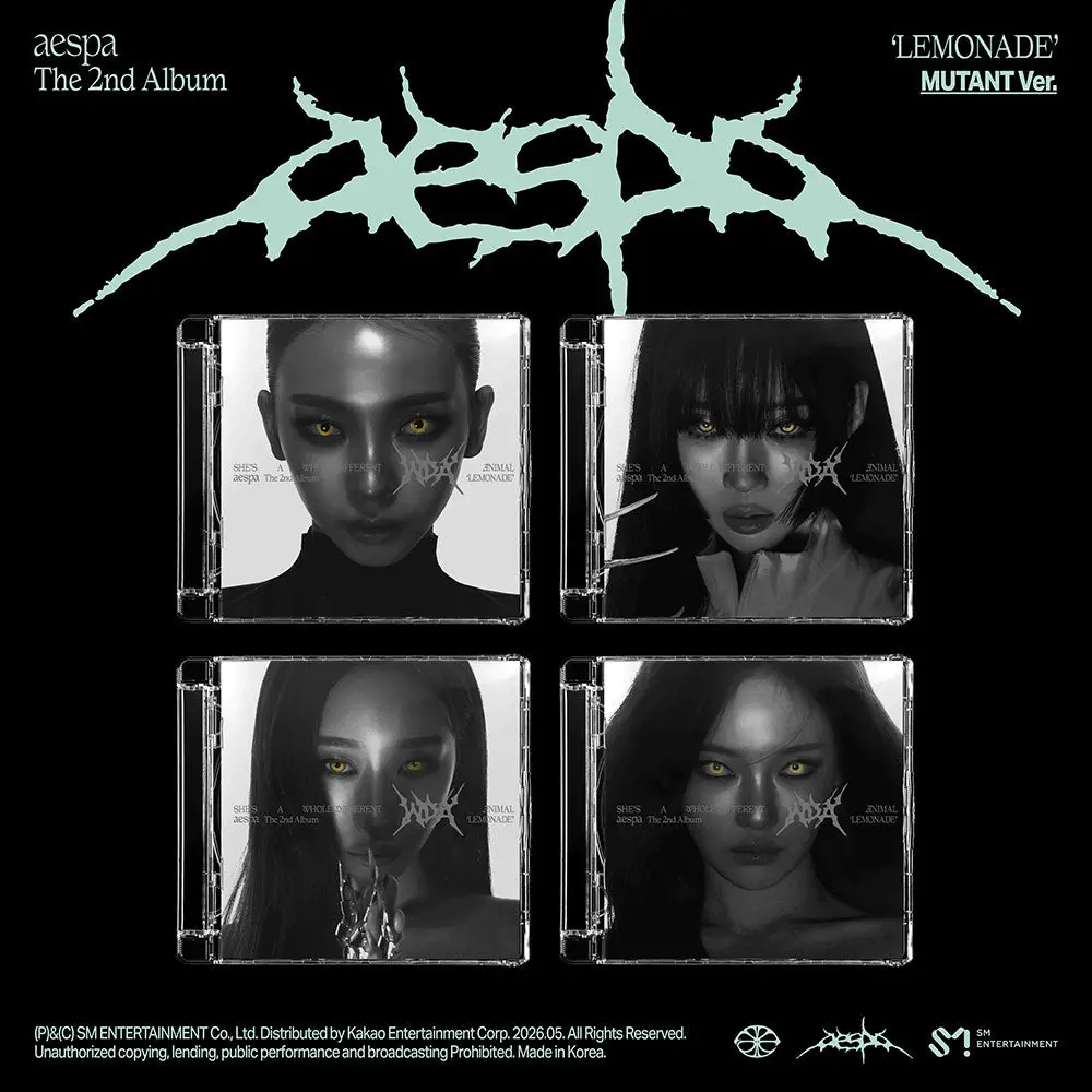 aespa LEMONADE MUTANT Ver CD Album K-Pop 2nd Full Album Jewel Case Photocard Member Version