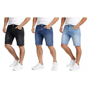 Mens 3 Pack Classic Jean Shorts with Multiple Styles (30-42)