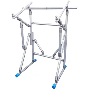 Couple Embroidery Art Cross-Stitch Stand Embroidery Frame Stand Aluminum Alloy Embroidery Frame Stand Adjustable Cross-Stitch Stand Suitable for Embroidery and Sewing (Floor-Standing)