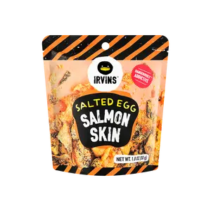 IRVINS Singapore Salted Egg Salmon Skin Crisps 50g - High Protein, Must-Buy Singapore Snack Gift