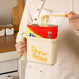 Bagged Instant Noodle Bowl Washable Student Dormitory Bowl Essential Lazy Person Must-Have High Temperature Resistant Noodles Storage Box