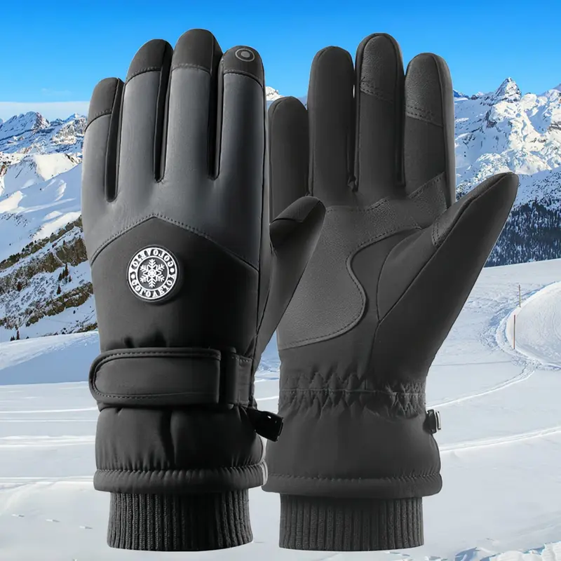 Winter Ski Gloves Waterproof Windproof Thick Warm Non-Slip Touchscreen Compatible for Cycling Driving Outdoor Sports Outdoor Activity Gloves