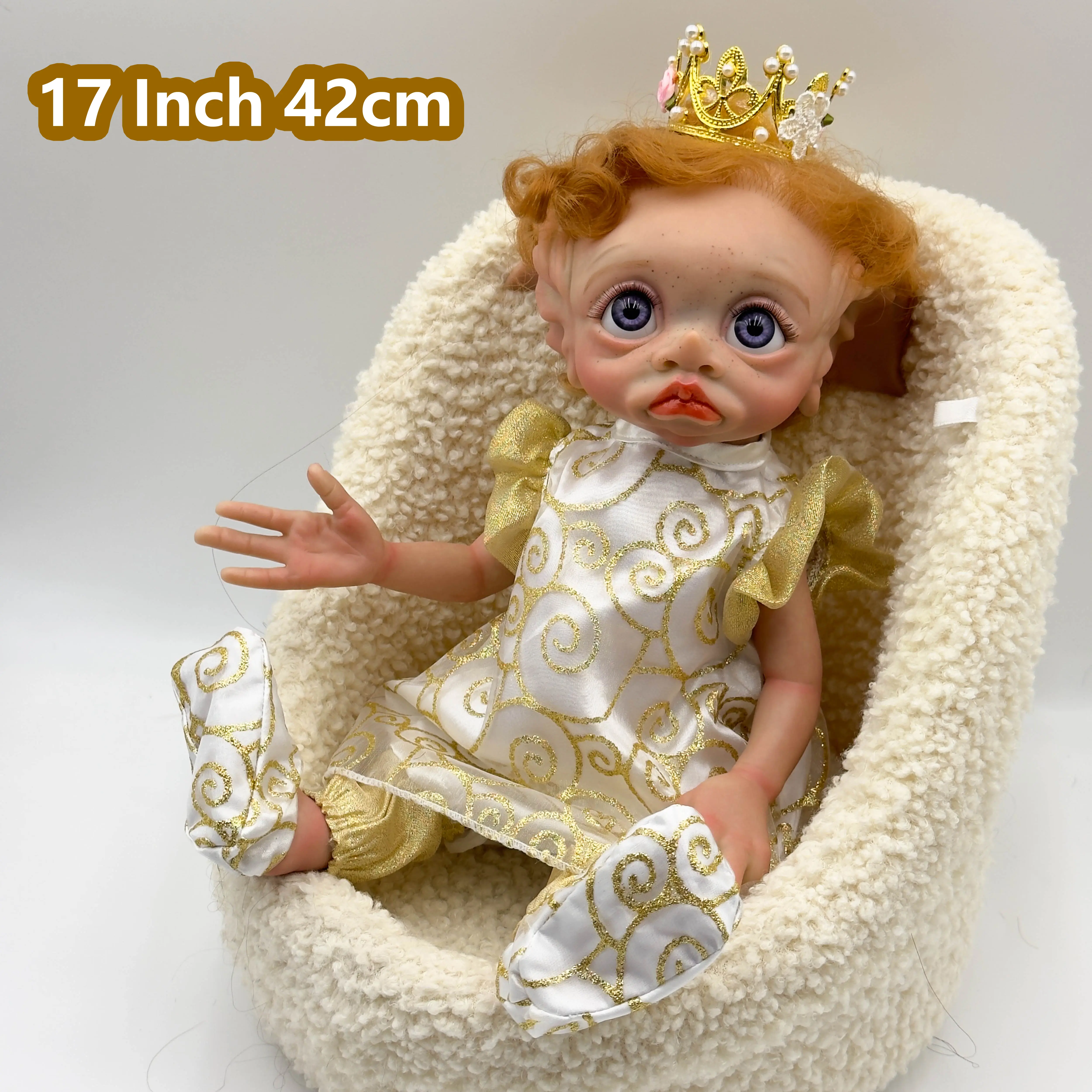12Inch Lifelike Reborn Baby Doll Elf Full Body Realistic Newborn Baby Dolls Soft Vinyl Reborn Babies That Look Real with Veins Toy Gift for Kids Age 3+