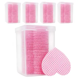 Heart Shaped Lint Free Nail Wipes, 600pcs/1000pcs Soft Nail Polish Remover Pads, Non-Woven Nail Polish Remover Wipes, Lint Free Wipes For Nails, Eyelash Extensions, Lash Glue