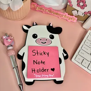 Cow Sticky Note Holder, Desk Decor, Office Decor, Cow Sticky Note Desk Holder, Office Organizer