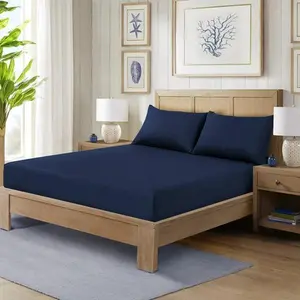Hotel Quality Fitted Sheet Only Deep Pocket Breathable Soft Elastic Mattress Sheets