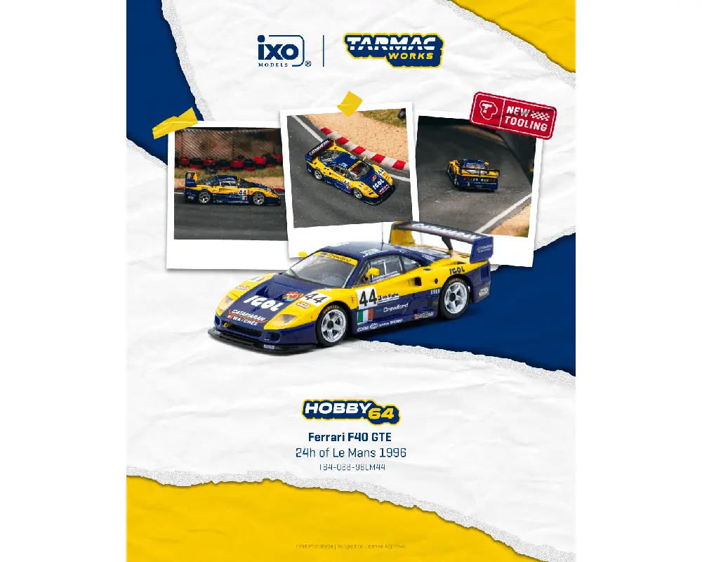 Tarmac Works 1:64 Ferrari F40 GTE 24h of Le Mans 1996