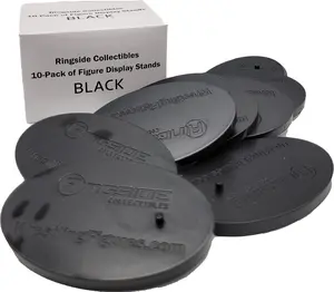 10-Pack of Display Stands for Mattel Figures (Black) - Ringside Exclusive Ringside Collectibles Wrestling Action Figure Accessories