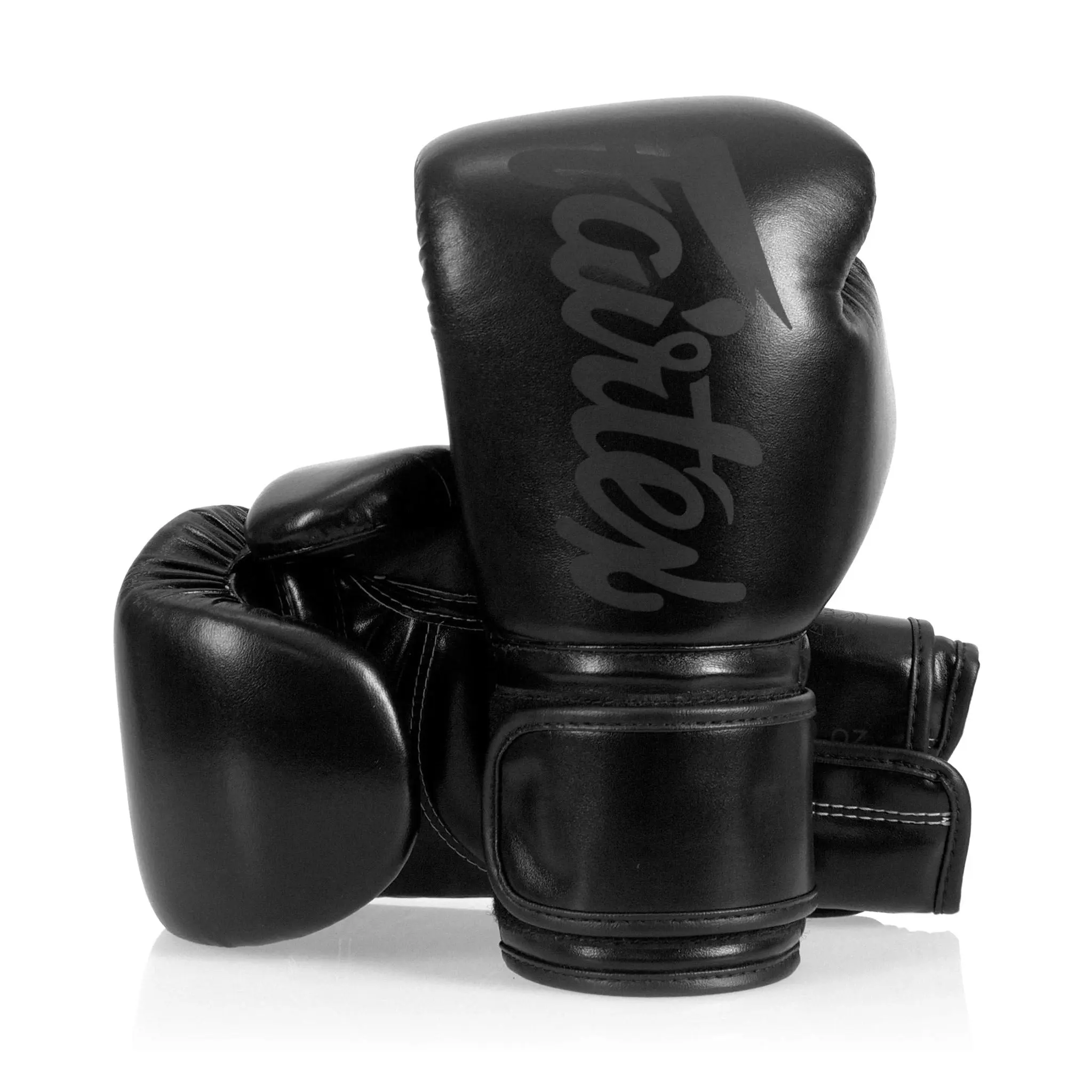 Fairtex BGV14SB Solid Black Muay Thai Boxing Glove, Sports Protective Gear for Boxing Training, Combat Sport, Foam Padding