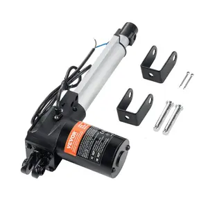 VEVOR Linear Actuator 12V, 6 Inch Heavy Duty 1320lbs/6000N Linear Actuator, 0.19/s Linear Motion Actuator with Mounting Bracket IP44 Protection for Electric Door Industrial Machinery Vessels Cargo