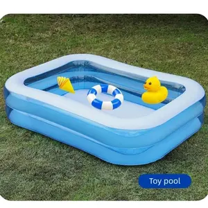 Inflatable Swimming Pool PVC, Foldable Outdoor Adult Water Pool, Baby Splash Pool, Waterproof Play Pool for Home Use, Portable Pool