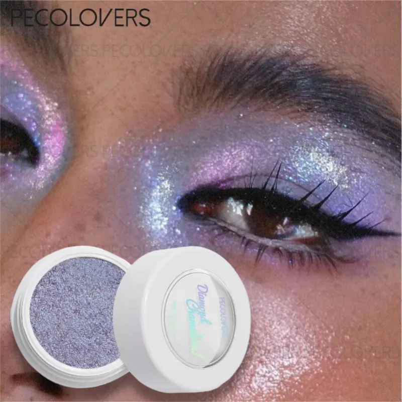 1pc Polarized Purple Illuminating Powder - Multichrome Sparkle, Ultra-Fine Pearl Particles, Effortless Blending & Radiance Boost, Great for Christmas Makeup, Themed Parties & Seasonal Gifts - Shimmer Eye & Face Powder