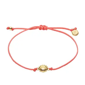 Fossil Women's Sutton Mini Moments Coral Gold-Tone Brass Seashell Bracelet