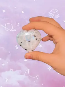 Rainbow Moonstone Crystal Heart - Ethically Sourced, Hand-Selected for Highest Quality, Enhances Intuition & Promotes Harmony