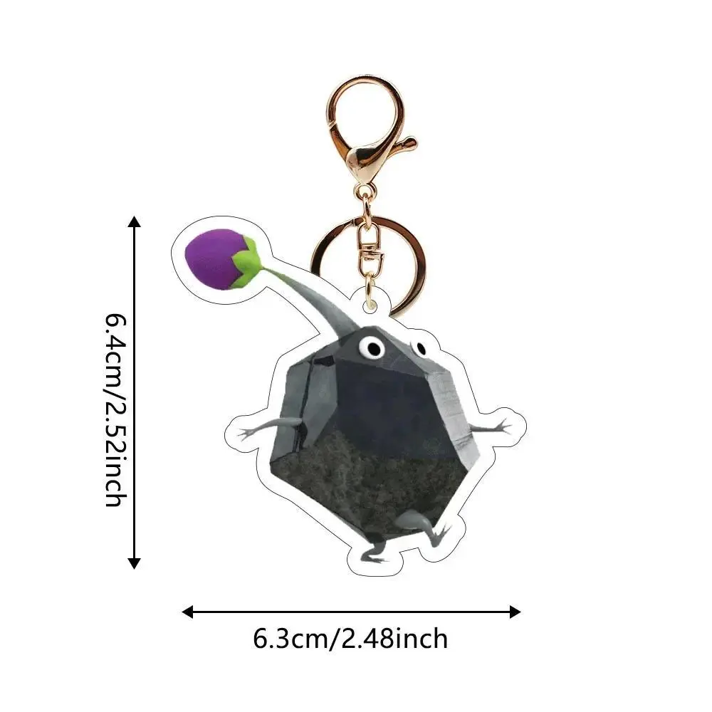 Ice Pikminings Animals Funny Party Rock Keychains Purple Green Red Cute Acrylic Doll Pendant Keychain Accessories Wholesale