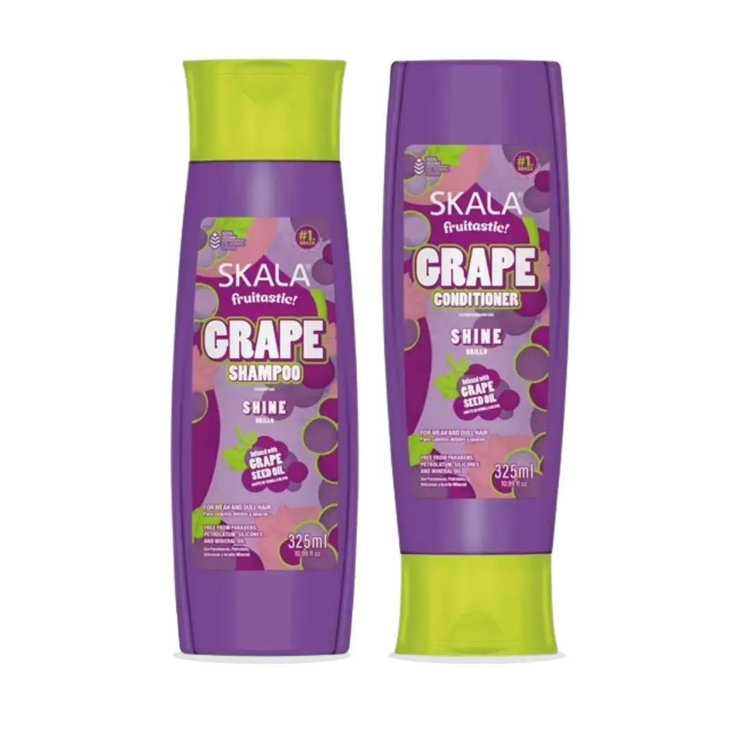 Skala Frutastica Grape Shampoo + Conditioner Frizzy Weak Hair Hydrate Haircare Moisturizer Moisture Comfort Hydrating