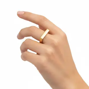 Zia Blade Ring - Unisex Brass Statement Ring, Men's Unique Ring, Everyday Wear Ring for Men and Women Handmade Jewelry Contemporary